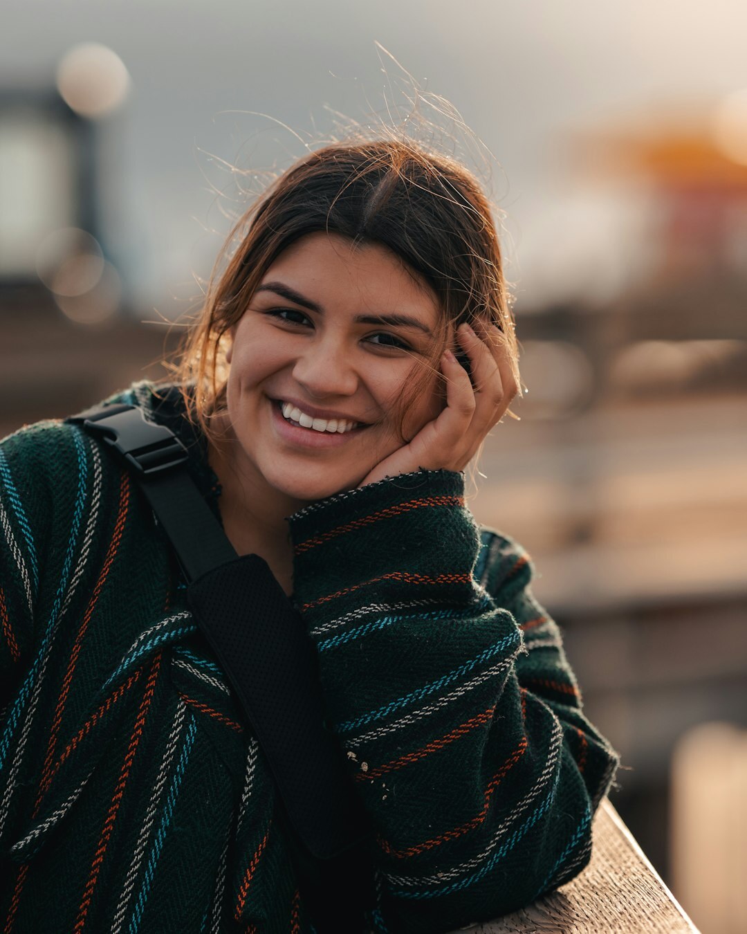 Portrait of a friendly middle-aged woman smiling