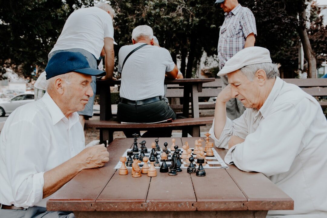 group of seniors enjoying time