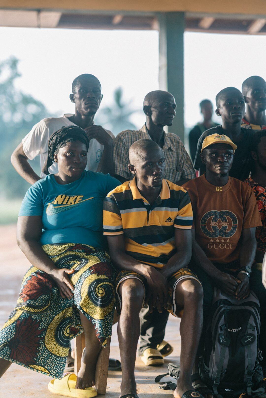Group of seniors sitting together at a community meeting