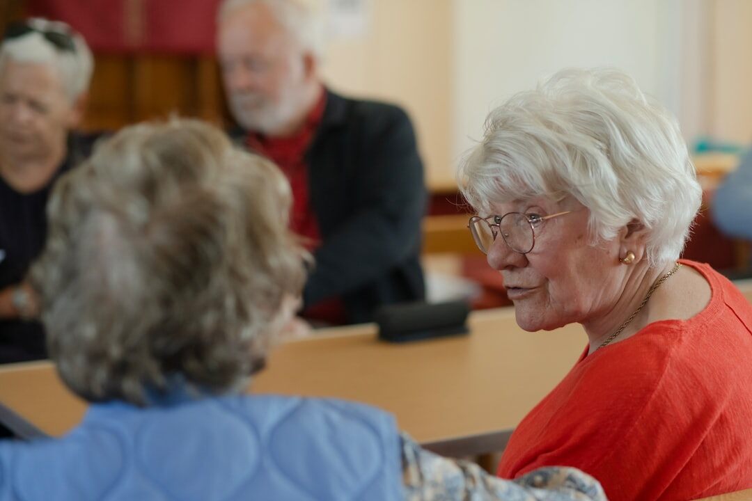 senior citizens group meeting