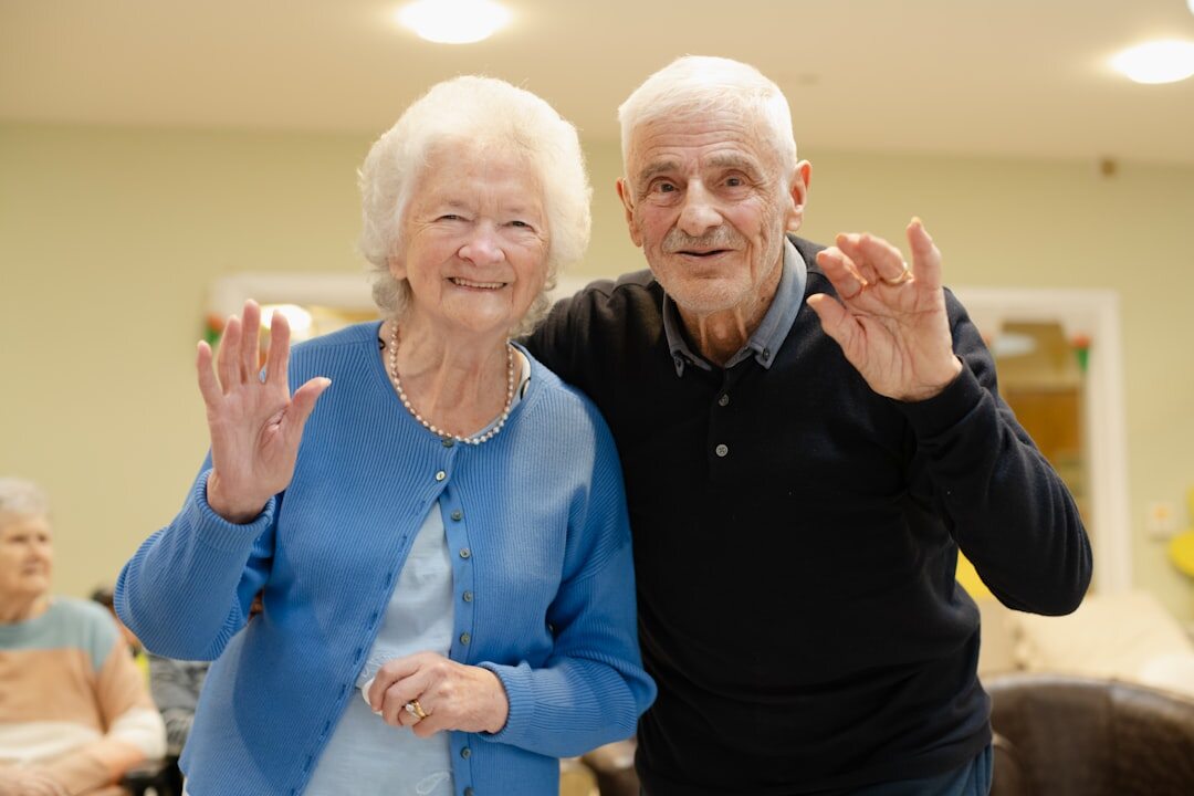 seniors exercising together